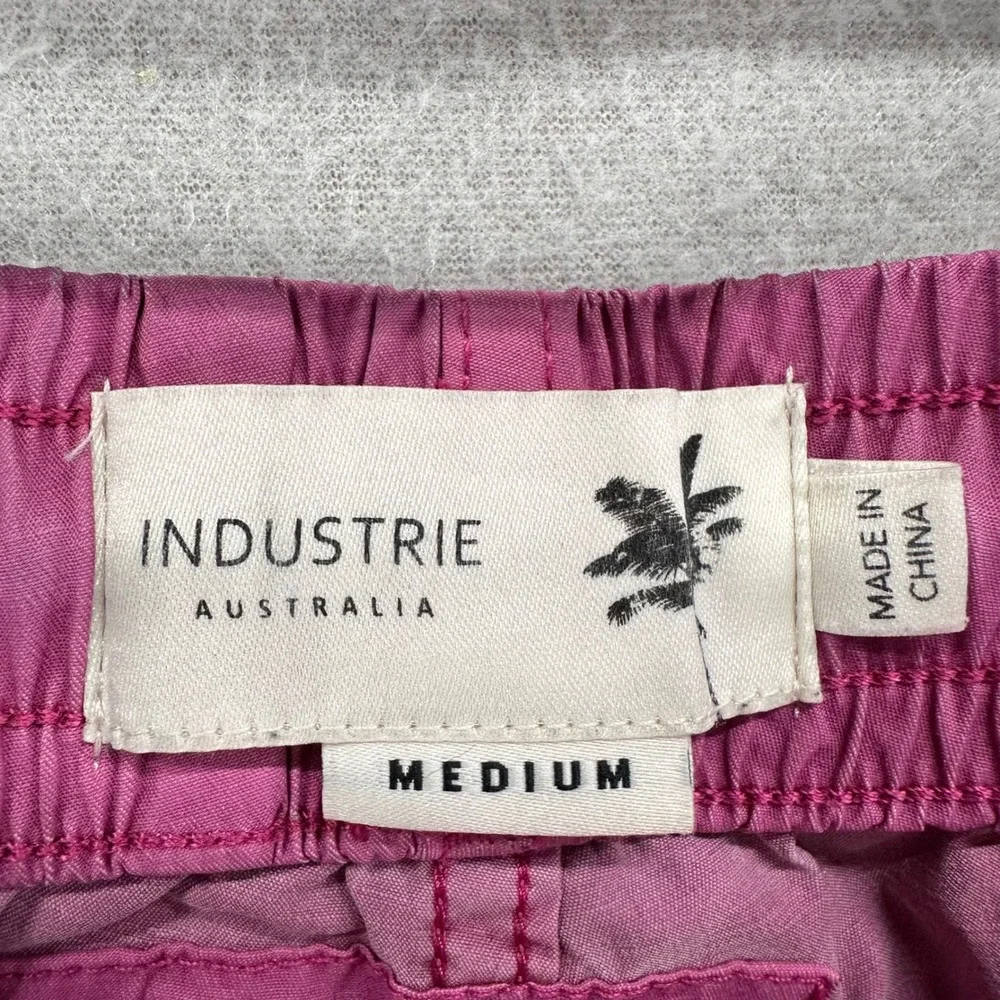 Industrie Australia Boardshorts Mens Medium Pink Nylon Stretch Surf Beach Swim‎